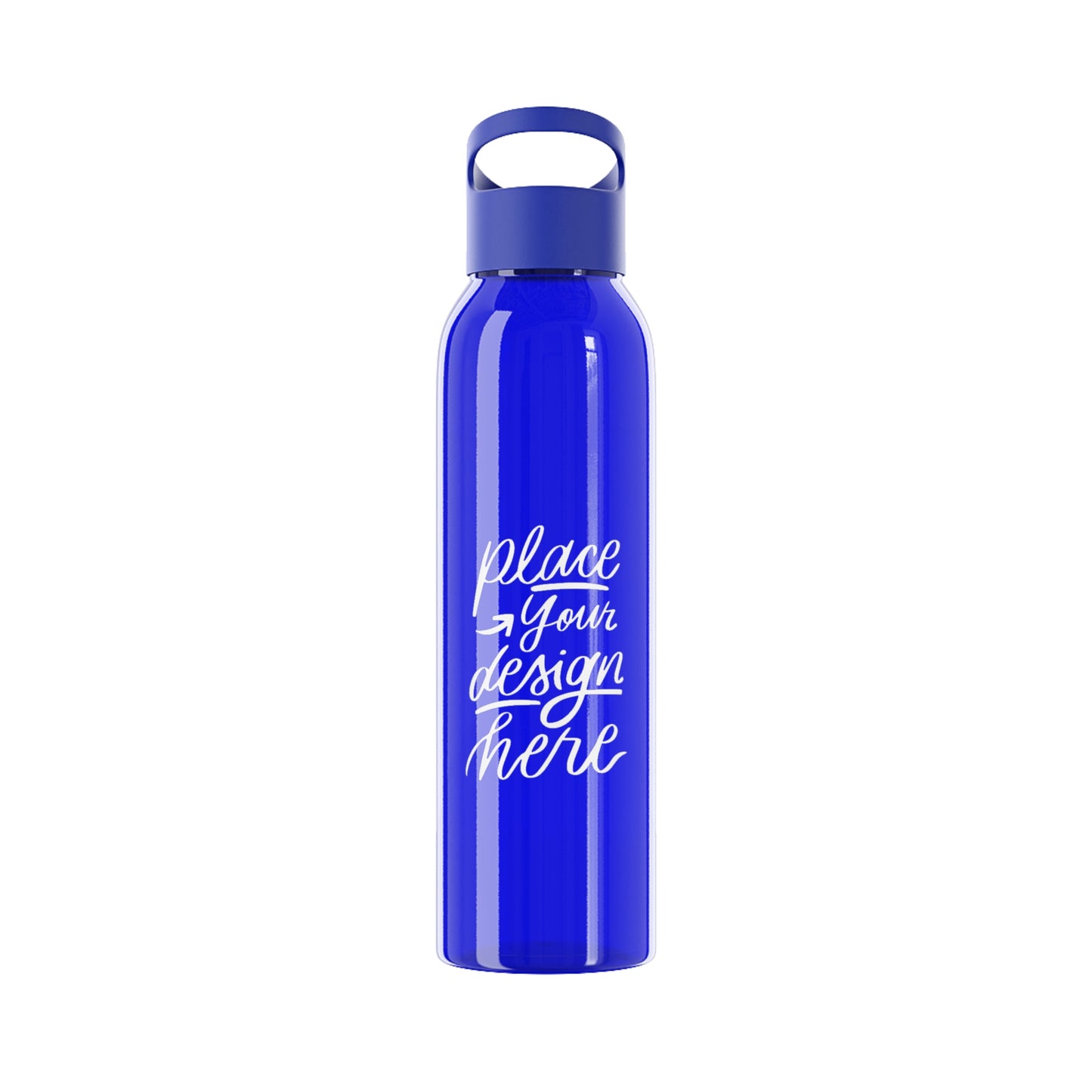 Customizable Sky Water Bottle — Clear 24oz Reusable Bottle
