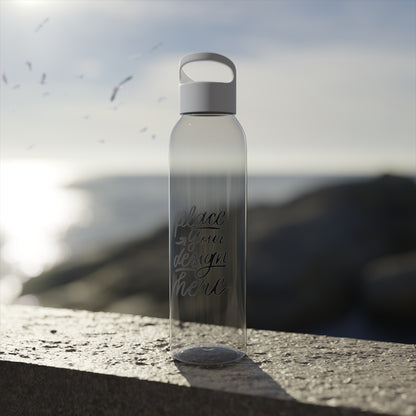 Customizable Sky Water Bottle — Clear 24oz Reusable Bottle