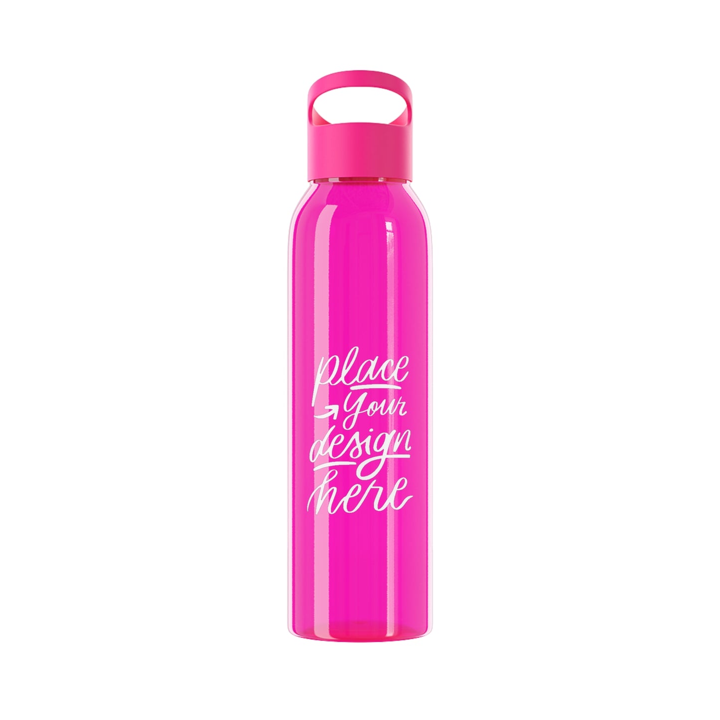Customizable Sky Water Bottle — Clear 24oz Reusable Bottle