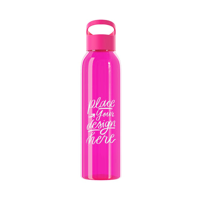 Customizable Sky Water Bottle — Clear 24oz Reusable Bottle