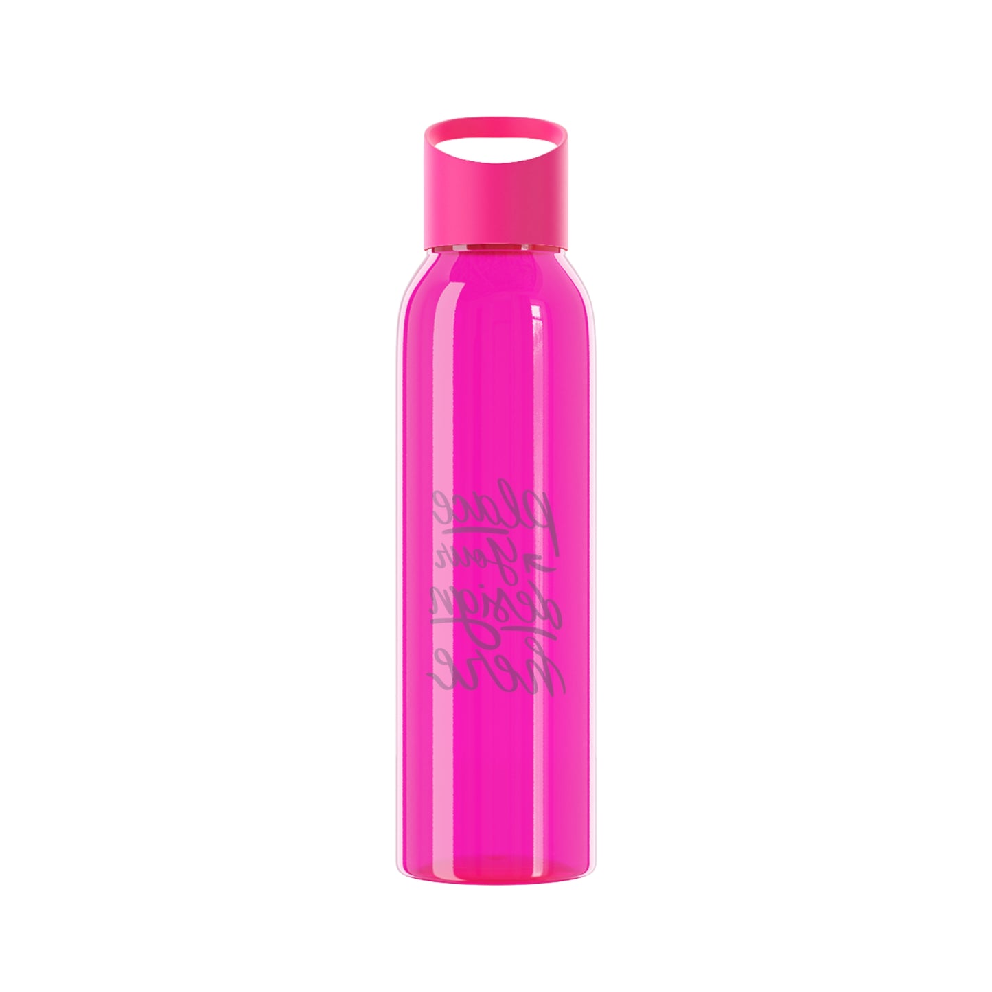 Customizable Sky Water Bottle — Clear 24oz Reusable Bottle