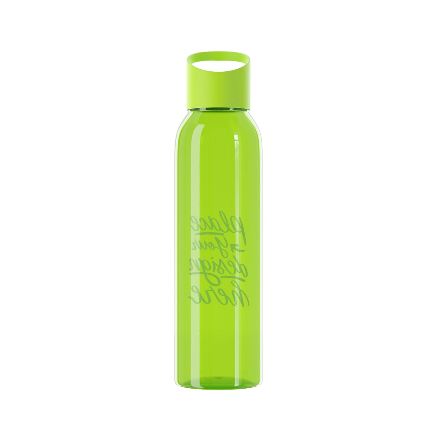 Customizable Sky Water Bottle — Clear 24oz Reusable Bottle