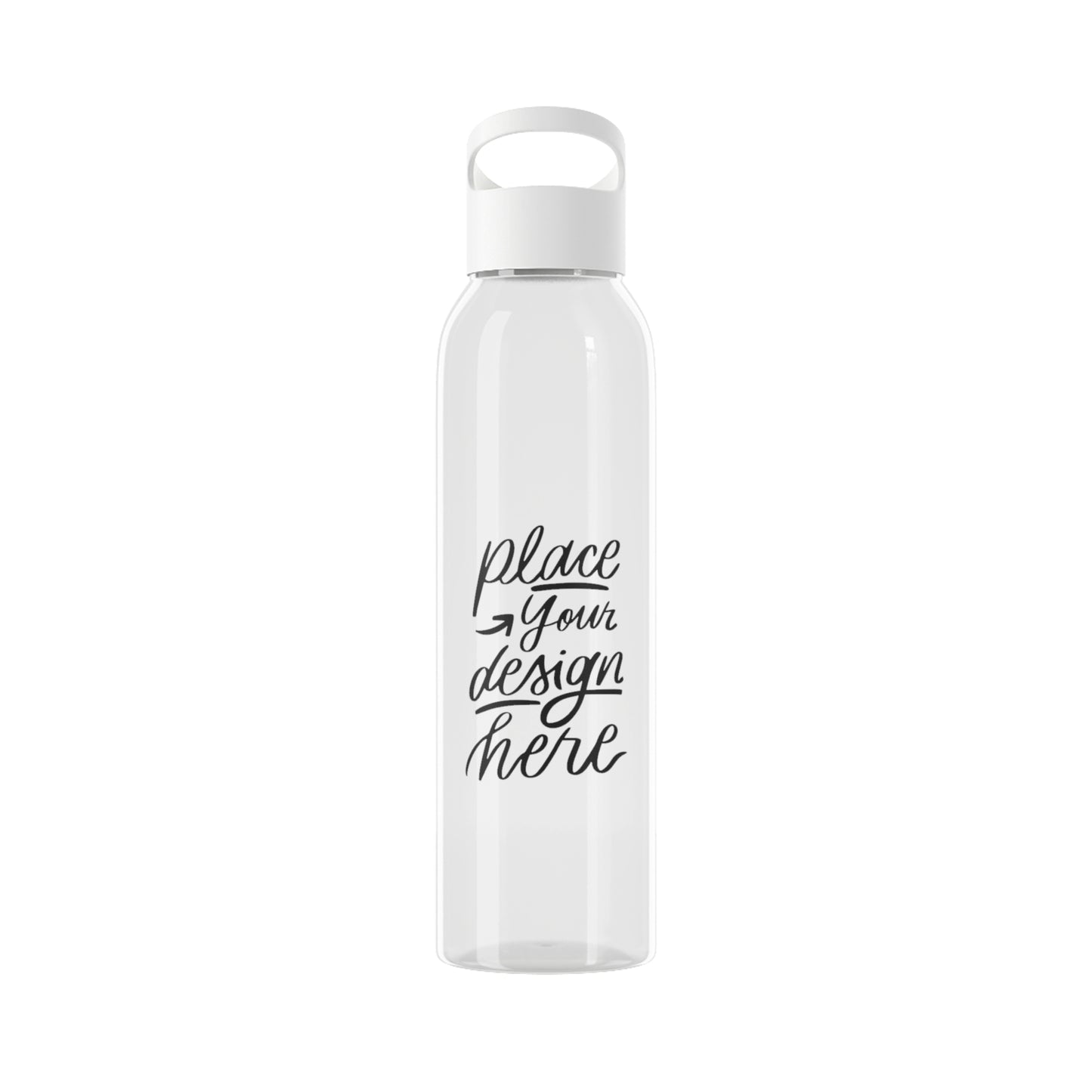 Customizable Sky Water Bottle — Clear 24oz Reusable Bottle