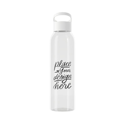 Customizable Sky Water Bottle — Clear 24oz Reusable Bottle