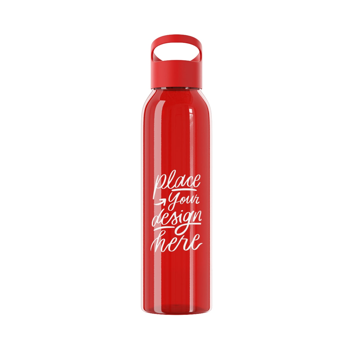 Customizable Sky Water Bottle — Clear 24oz Reusable Bottle