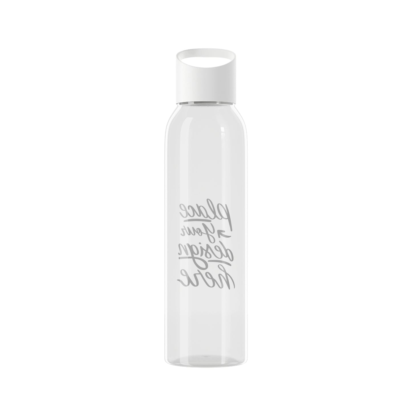 Customizable Sky Water Bottle — Clear 24oz Reusable Bottle
