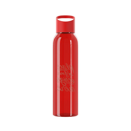 Customizable Sky Water Bottle — Clear 24oz Reusable Bottle