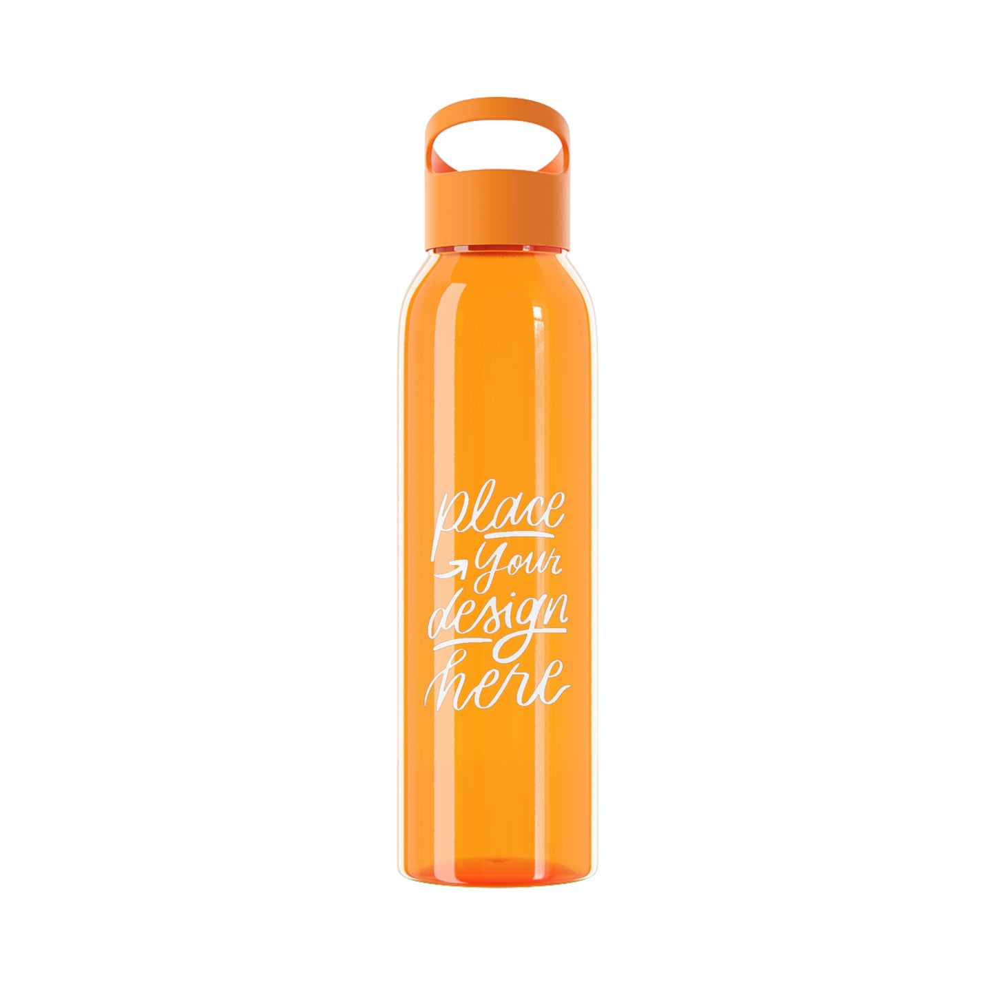 Customizable Sky Water Bottle — Clear 24oz Reusable Bottle