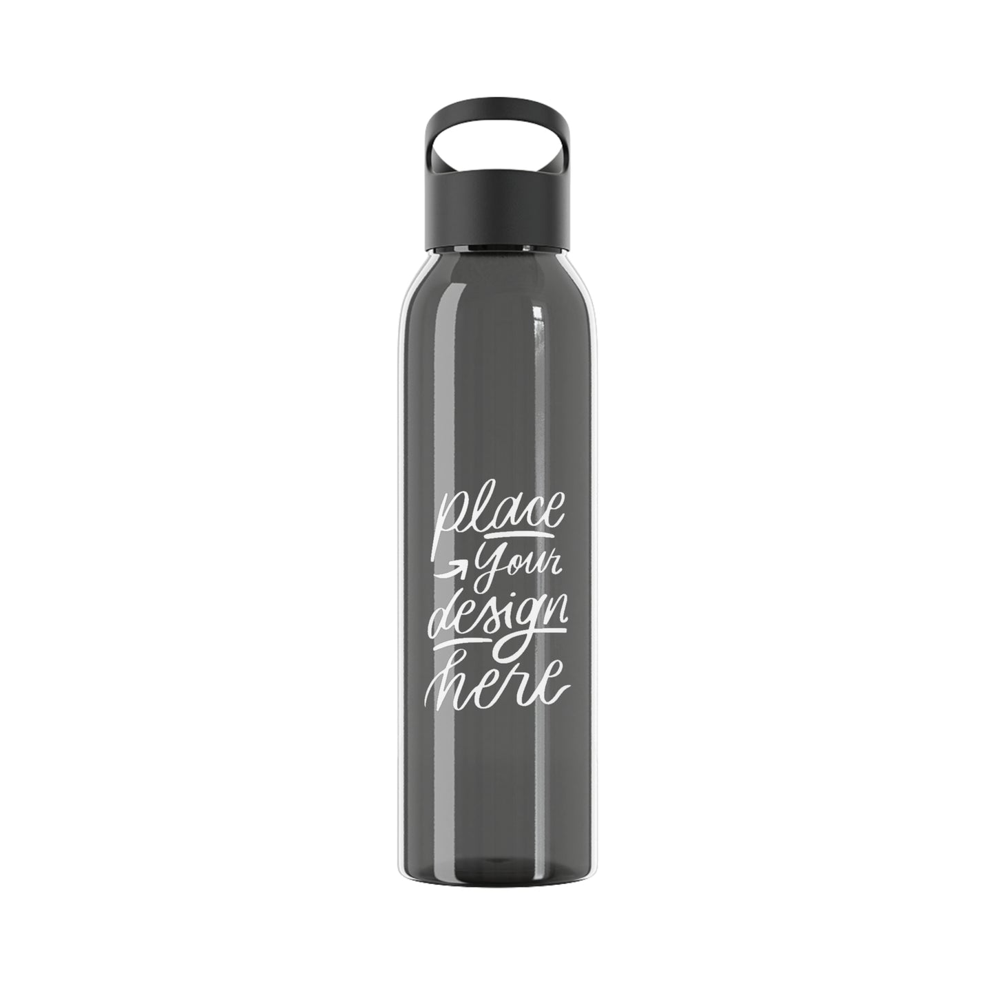 Customizable Sky Water Bottle — Clear 24oz Reusable Bottle