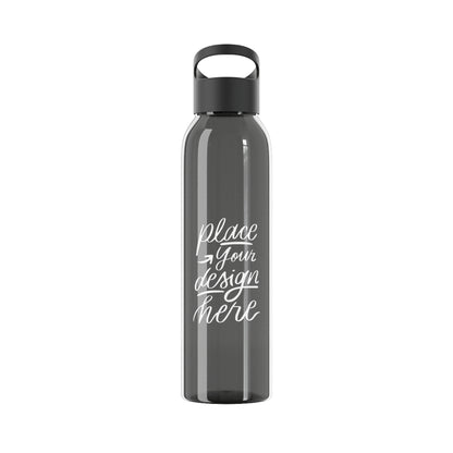 Customizable Sky Water Bottle — Clear 24oz Reusable Bottle